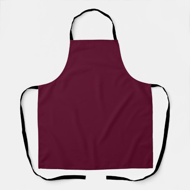 Maroon simple minimalist apron (Front)