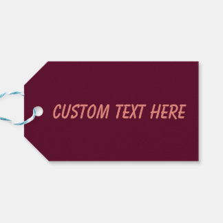 Maroon simple minimalist gift tags