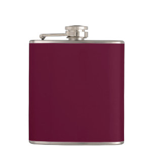 Maroon simple minimalist hip flask