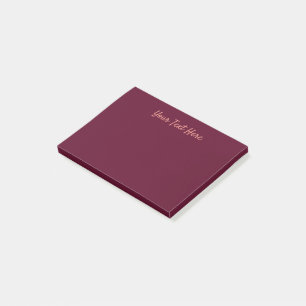 Maroon simple minimalist post-it notes