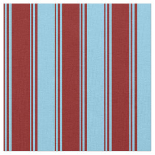 Maroon & Sky Blue Lines Pattern Fabric