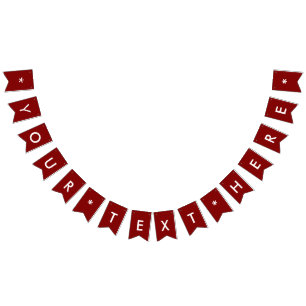 Maroon Solid Colour Customise It Bunting