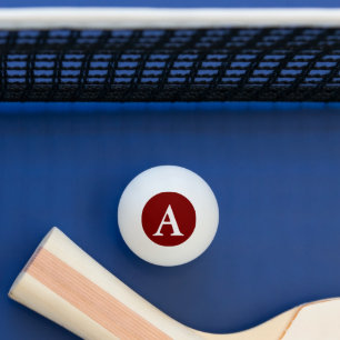 Maroon Solid Colour Ping Pong Ball