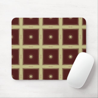 Maroon Square tiles mouse pad