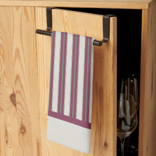 Maroon Striped Kitchen Towels