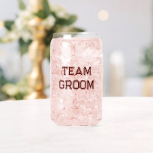 Maroon Team Groom Bachelor Party Can Glass