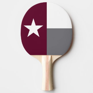 Maroon Texas Flag Ping Pong Paddle