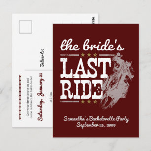 Maroon The Bride's Last Ride Postcard