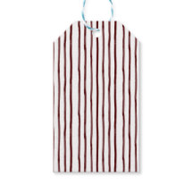 Maroon watercolor Thin stripe Gift Tag set
