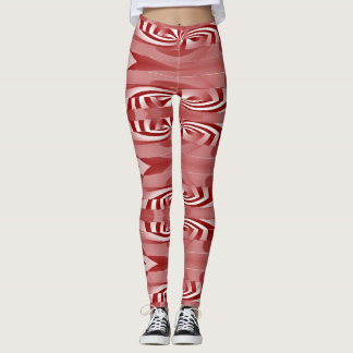 Maroon white abstract pattern"Ratti_Creative_Arts" Leggings
