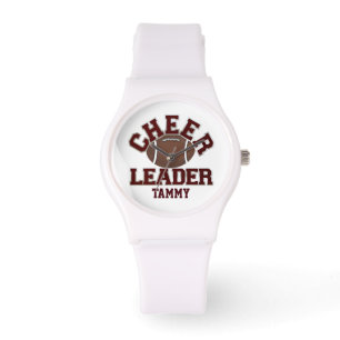 Maroon & White Cheerleader's Custom Watch