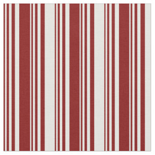 Maroon & White Coloured Striped/Lined Pattern Fabric