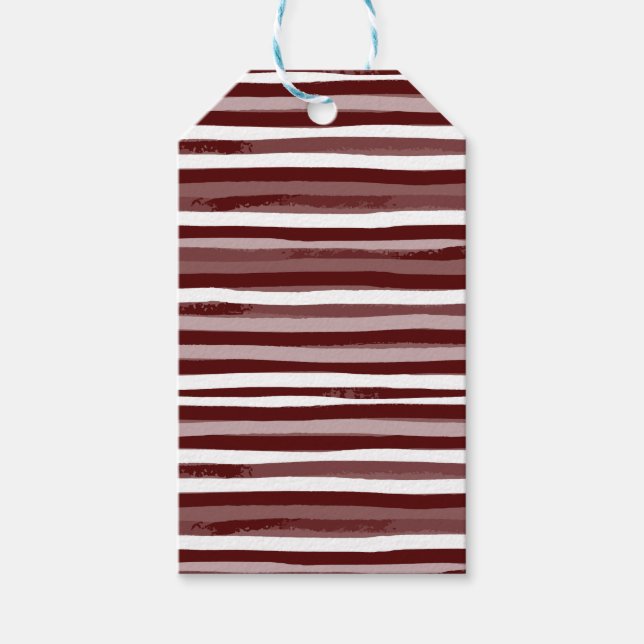 Maroon & White Congratulations Tag Set (Front)