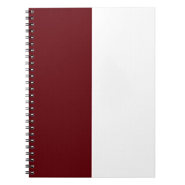 Maroon & White CUSTOM Notebook (Front)