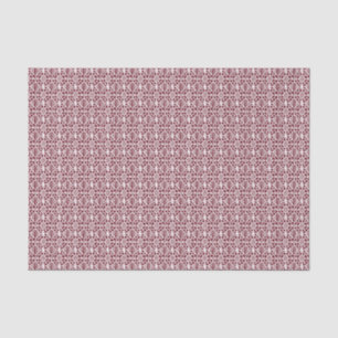 Maroon With White Crochet Lace Pattern Tissue Paper