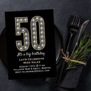 Marquee 50 Years Birthday Invitation