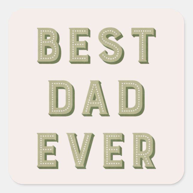 Marquee Father's Day Sticker - Moss (Front)