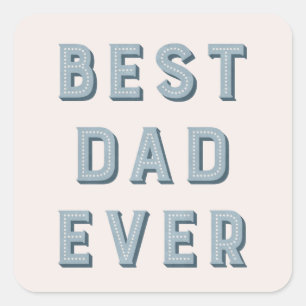Marquee Father's Day Sticker - Navy