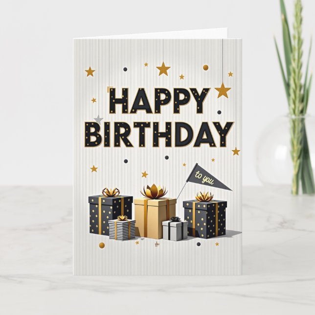 Marquee Lights Celebration Card (Front)