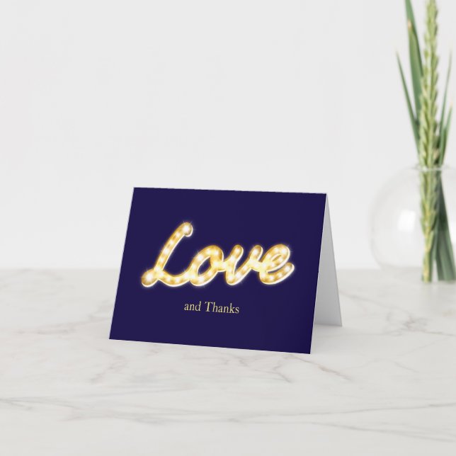 Marquee Lights Thank You Card (Front)