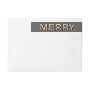 Marquee Lights Wraparound Return Address Labels
