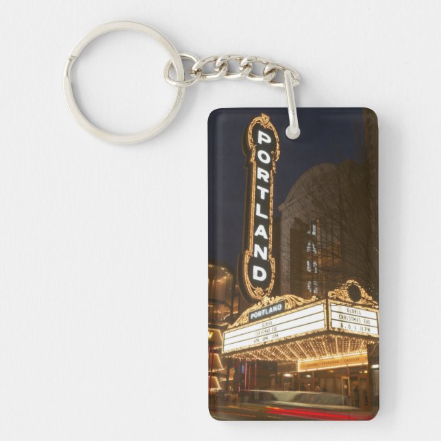 Marquee of Arlene Schnitzer auditorium Key Ring (Front)