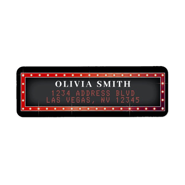 Marquee Sign Red & Black (Front)