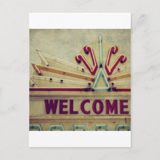 Marquee Welcome Sign Postcard