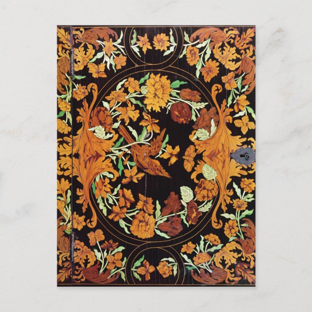 Marquetry box, English, c.1670 Postcard (Front)