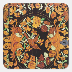 Marquetry box, English, c.1670 Square Sticker