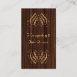 Marquetry business card