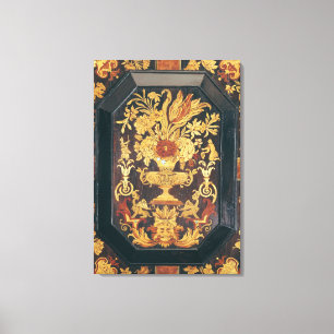 Marquetry detail from a buffet canvas print