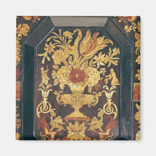 Marquetry detail from a buffet magnet