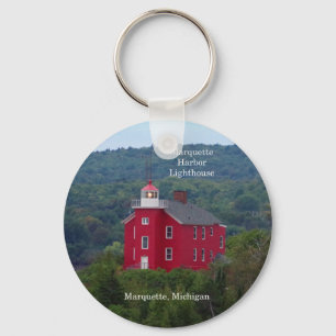Marquette Harbor Lighthouse key chain