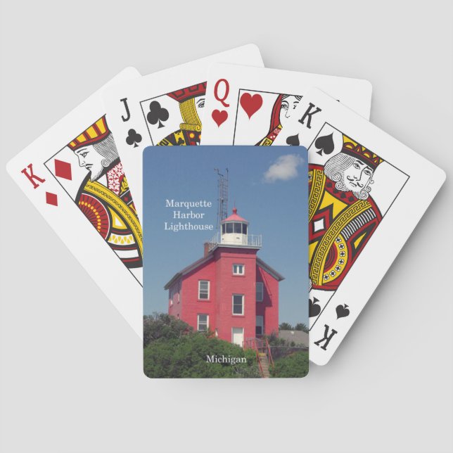 Marquette Harbour Lighthouse playing cards (Back)
