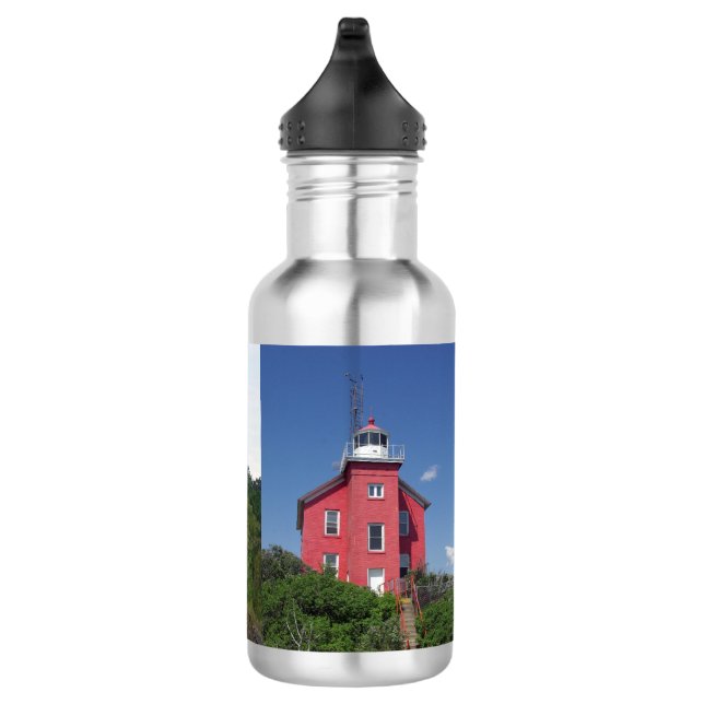 Marquette Harbour Lighthouse water bottle (Right)