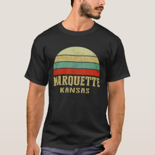 MARQUETTE KANSAS Vintage Retro Sunset T-Shirt