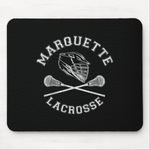 Marquette Lacrosse Vintage Distressed Retro Lax Mouse Mat