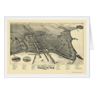 Marquette, MI Panoramic Map - 1897