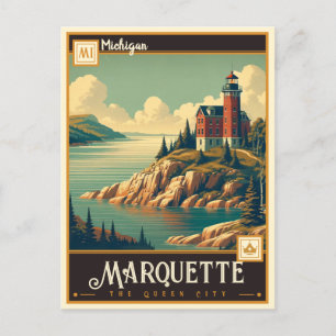 Marquette, Michigan   Vintage Postcard