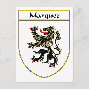 Marquez Coat of Arms/Family Crest Postcard