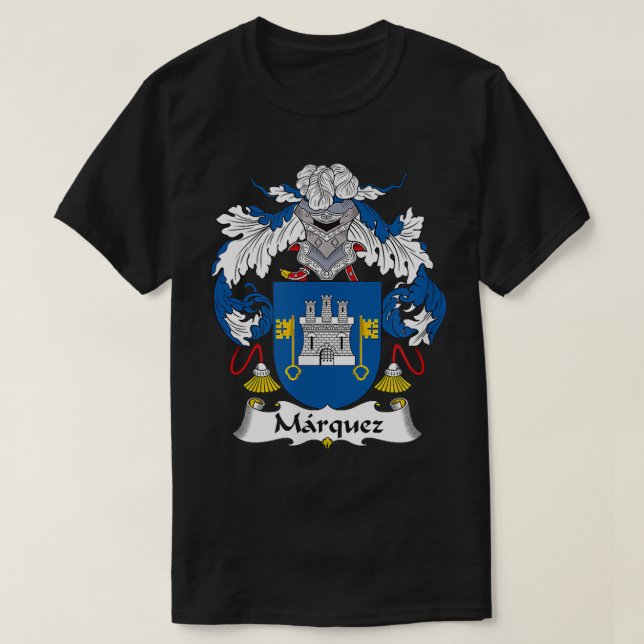 Marquez Coat of Arms  Family Crest  T-Shirt (Design Front)