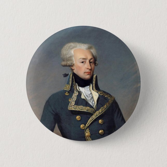 Marquis de Lafayette Button - Classic Portrait (Front)