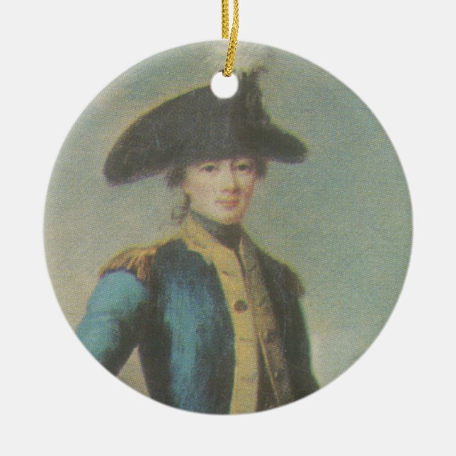 Marquis de Lafayette - Cincinnati badge Ceramic Tree Decoration (Front)