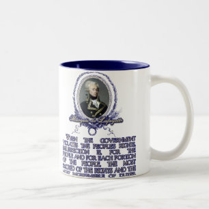 Marquis de Lafayette Quote on Insurrection Two-Tone Coffee Mug