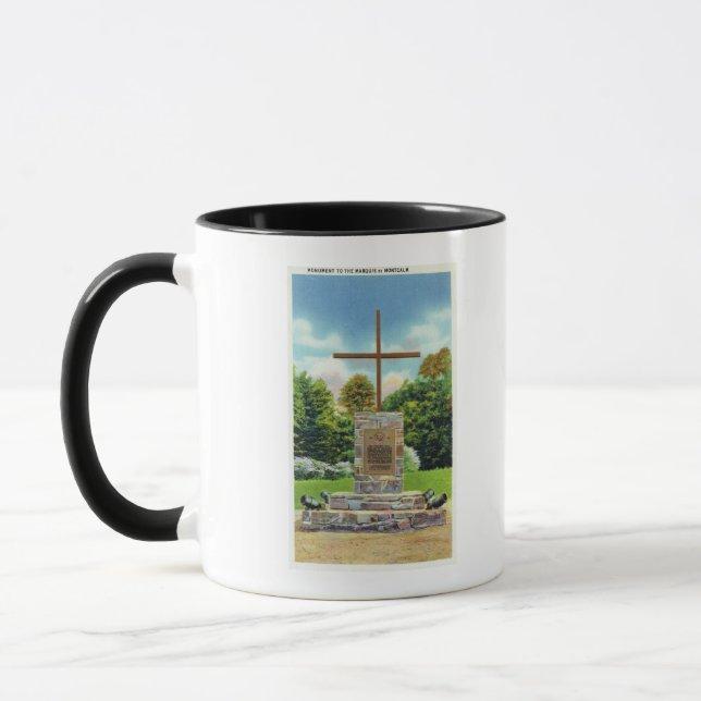Marquis de Montcalm Monument Scene Mug (Left)
