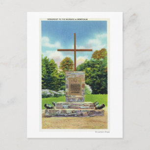 Marquis de Montcalm Monument Scene Postcard