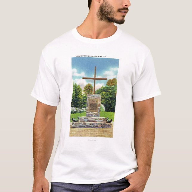 Marquis de Montcalm Monument Scene T-Shirt (Front)