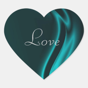 Marquis Teal Heart Love Sticker