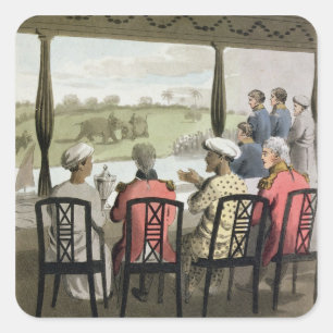 Marquis Wellesley and his Suite, at the Nabob of O Square Sticker